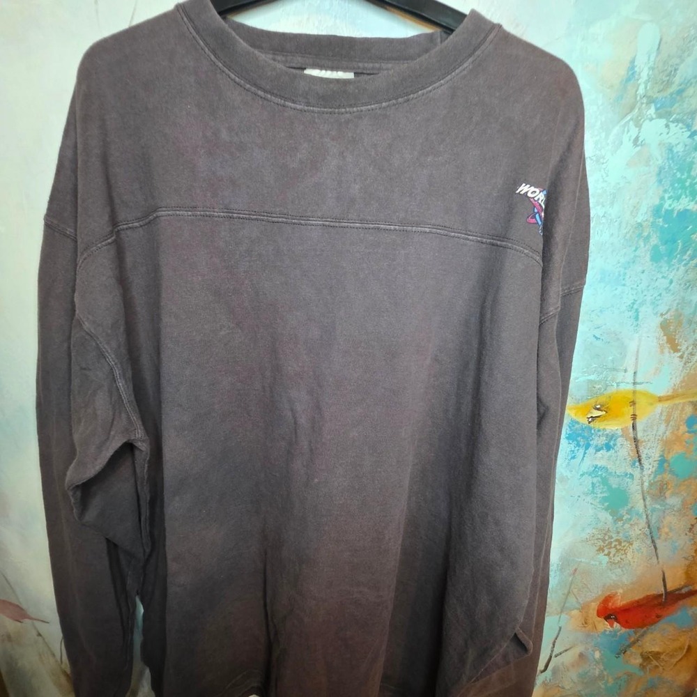Vintage 2002 World Series MLB Adidas Long Sleeve Shirt Brown Gray Mens XL